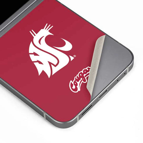 Washington State University Cougars Logo Galaxy Z Flip6 Skin