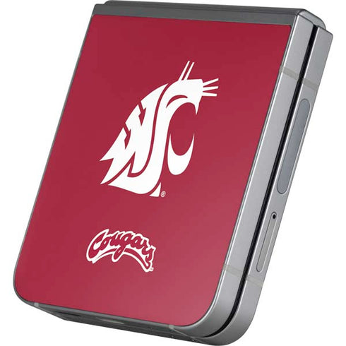 Washington State University Cougars Logo Galaxy Z Flip6 Skin