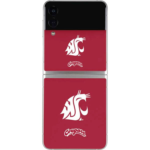 Washington State University Cougars Logo Galaxy Z Flip3 5G Skin