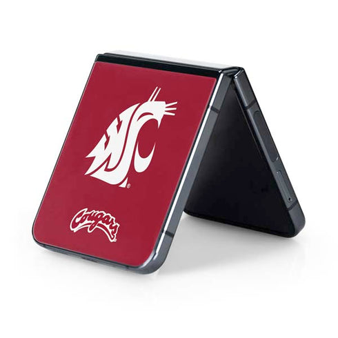 Washington State University Cougars Logo Galaxy Z Flip5 5G Skin