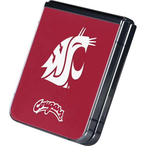 Washington State University Cougars Logo Galaxy Z Flip5 5G Skin