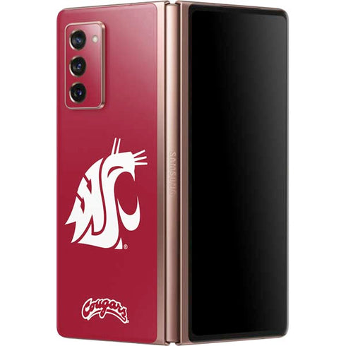 Washington State University Cougars Logo Galaxy Z Fold2 5G Skin