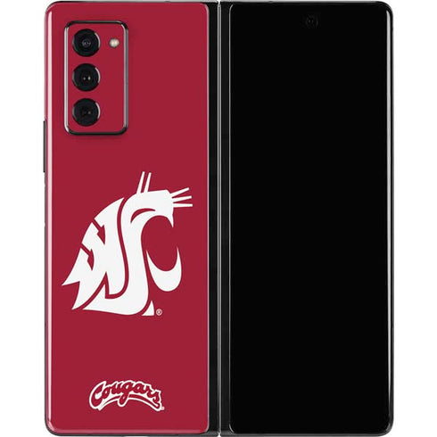 Washington State University Cougars Logo Galaxy Z Fold2 5G Skin