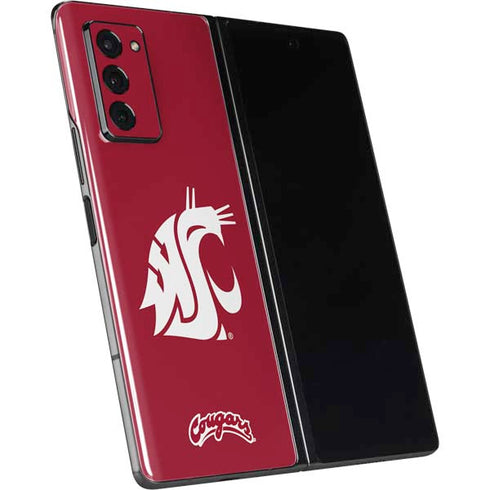 Washington State University Cougars Logo Galaxy Z Fold2 5G Skin