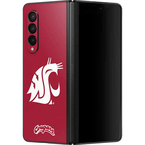 Washington State University Cougars Logo Galaxy Z Fold3 5G Skin