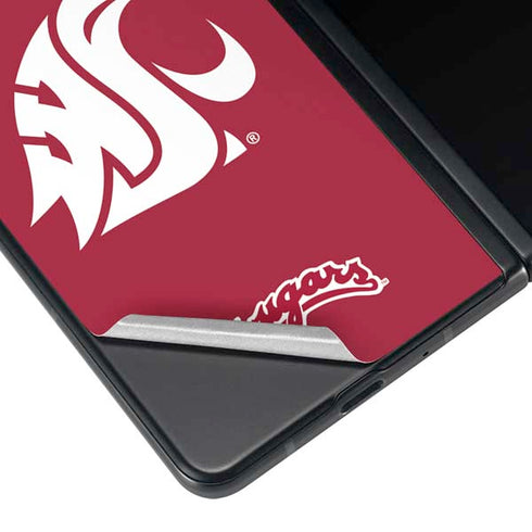 Washington State University Cougars Logo Galaxy Z Fold3 5G Skin