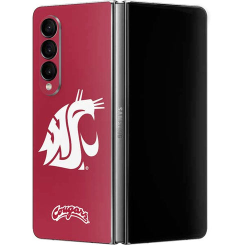 Washington State University Cougars Logo Galaxy Z Fold4 5G Skin