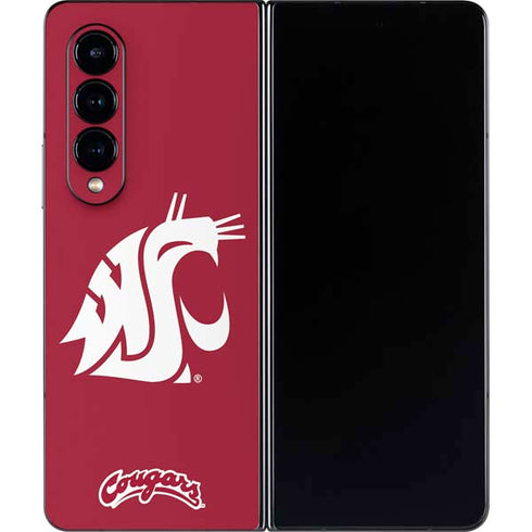 Washington State University Cougars Logo Galaxy Z Fold4 5G Skin