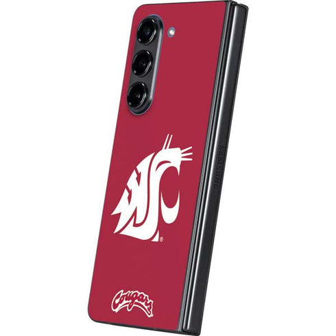 Washington State University Cougars Logo Galaxy Z Fold5 5G Skin