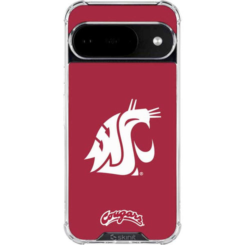 Washington State University Cougars Logo Google Pixel 10 Clear Case