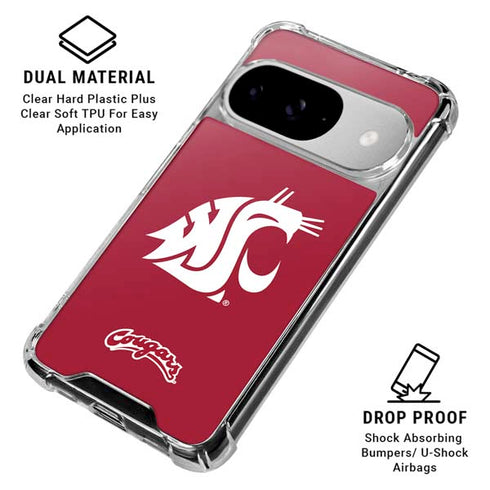 Washington State University Cougars Logo Google Pixel 10 Clear Case