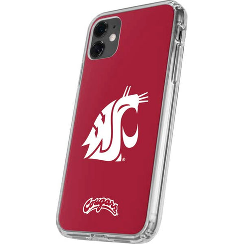 Washington State University Cougars Logo iPhone 11 Clear Case