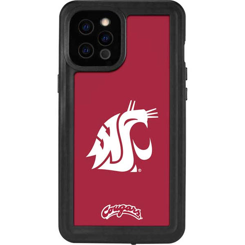 Washington State University Cougars Logo iPhone 12 Pro Max Waterproof Case