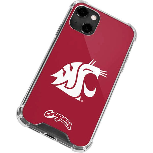 Washington State University Cougars Logo iPhone 13 Clear Case