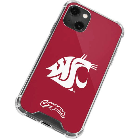 Washington State University Cougars Logo iPhone 13 Mini Clear Case