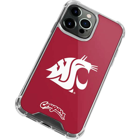 Washington State University Cougars Logo iPhone 13 Pro Max Clear Case