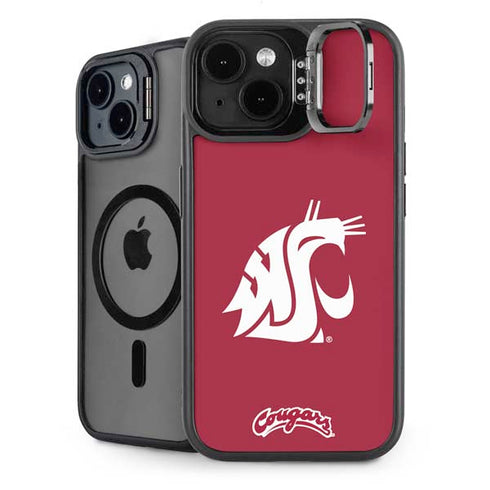 Washington State University Cougars Logo iPhone 14 Kickstand Case