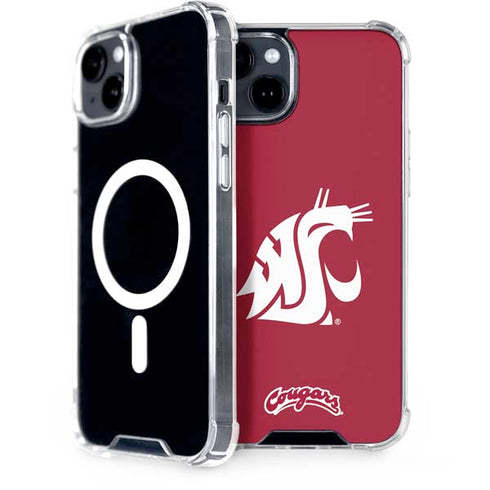Washington State University Cougars Logo iPhone 15 Plus MagSafe Case