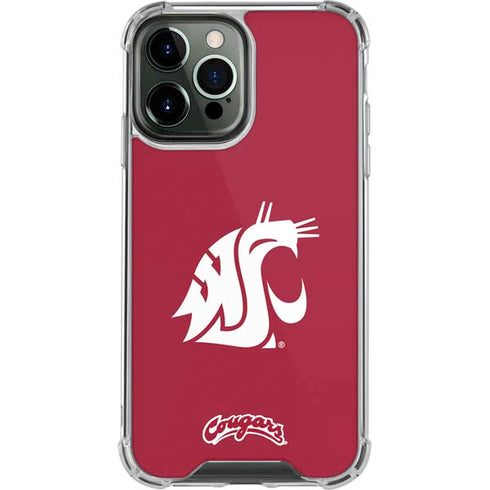 Washington State University Cougars Logo iPhone 15 Pro Max Clear Case