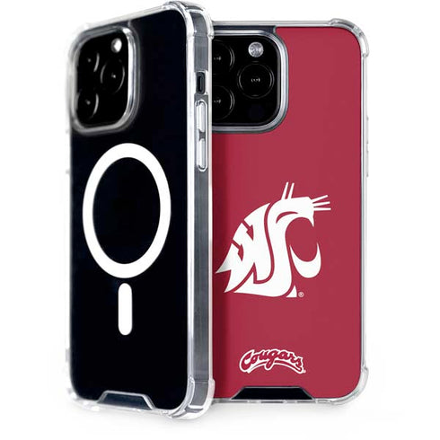 Washington State University Cougars Logo iPhone 15 Pro Max MagSafe Case