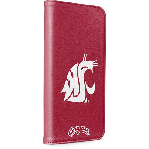 Washington State University Cougars Logo iPhone 15 Plus Folio Case
