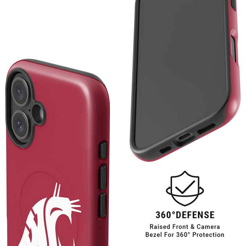 Washington State University Cougars Logo iPhone 16 Magsafe Impact Case