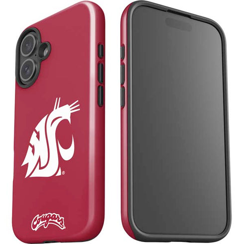 Washington State University Cougars Logo iPhone 16 Plus Impact Case