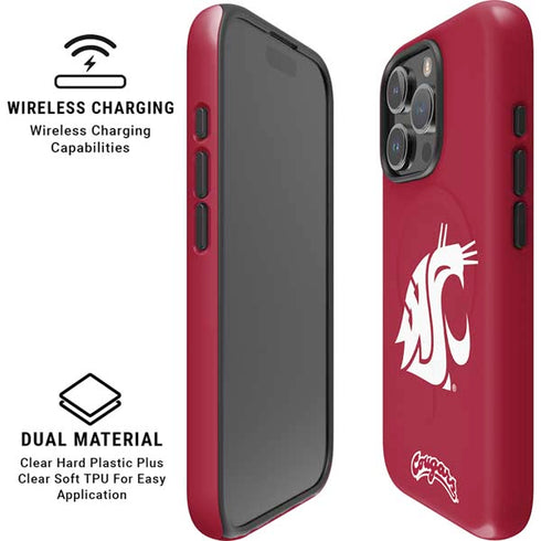 Washington State University Cougars Logo iPhone 16 Pro Magsafe Impact Case