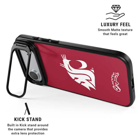 Washington State University Cougars Logo iPhone 17 Air Kickstand Case
