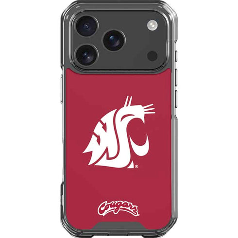 Washington State University Cougars Logo iPhone 17 Pro Clear Case