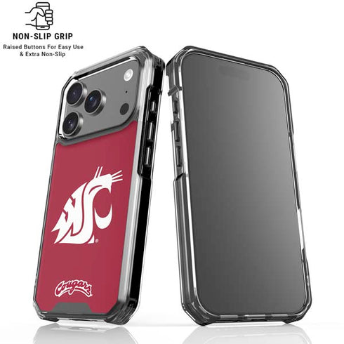 Washington State University Cougars Logo iPhone 17 Pro Clear Case