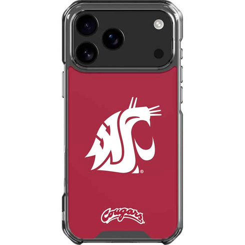 Washington State University Cougars Logo iPhone 17 Pro Max Clear Case