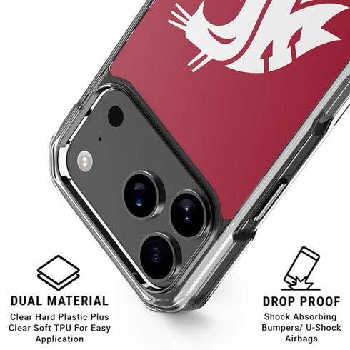 Washington State University Cougars Logo iPhone 17 Pro Max Clear Case