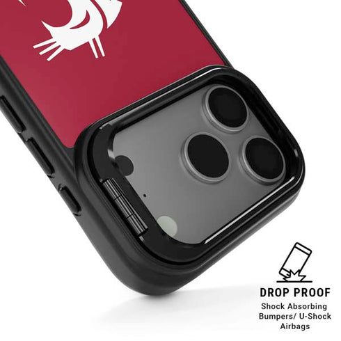 Washington State University Cougars Logo iPhone 17 Pro Max Kickstand Case