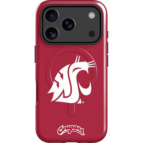 Washington State University Cougars Logo iPhone 17 Pro Max Magsafe Impact Case