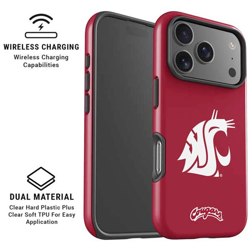 Washington State University Cougars Logo iPhone 17 Pro Max Magsafe Impact Case
