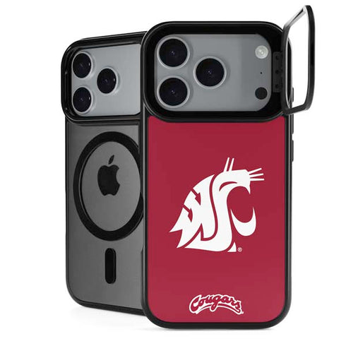 Washington State University Cougars Logo iPhone 18 Pro Kickstand Case