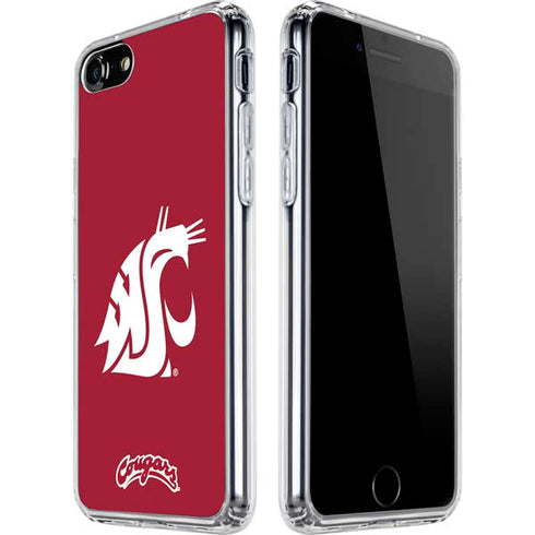 Washington State University Cougars Logo iPhone SE (2nd & 3rd Gen) Clear Case