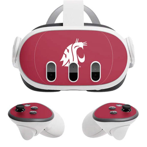 Washington State University Cougars Logo Meta Quest 3 Skin