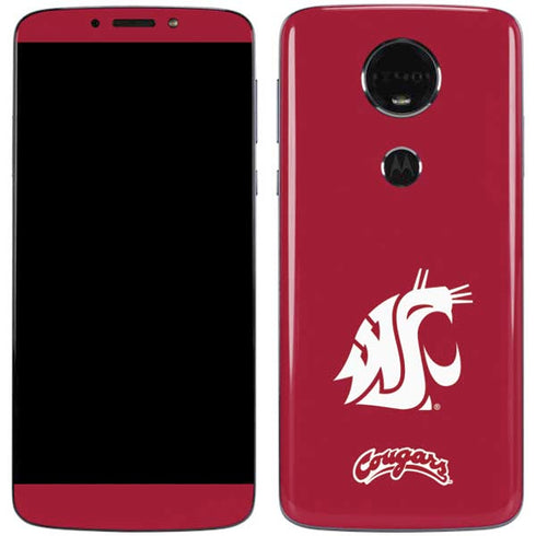 Washington State University Cougars Logo Moto E5 Plus Skin
