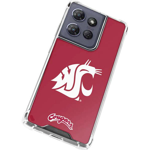 Washington State University Cougars Logo Moto G 5G (2025) Clear Case