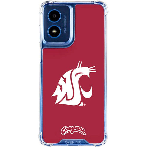 Washington State University Cougars Logo Moto G 5G (2024) Clear Case
