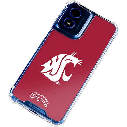 Washington State University Cougars Logo Moto G 5G (2024) Clear Case
