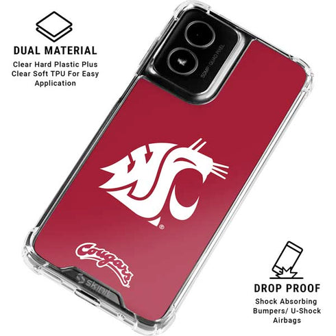 Washington State University Cougars Logo Moto G Power 5G (2024) Clear Case