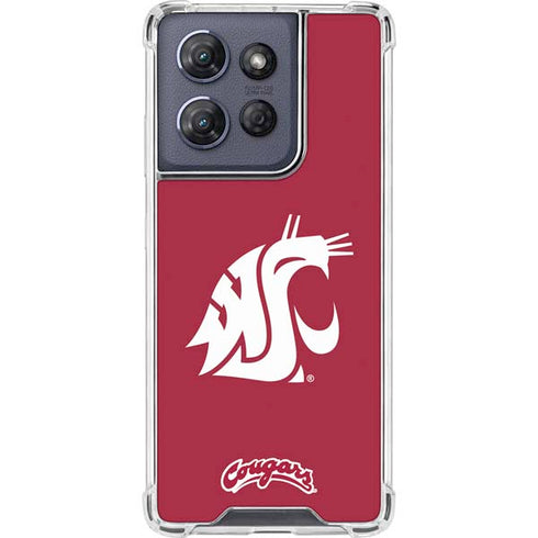 Washington State University Cougars Logo Moto G Power 5G (2025) Clear Case