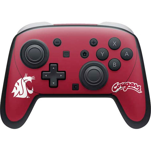 Washington State University Cougars Logo Nintendo Switch 2 (2025) Pro Controller Skin