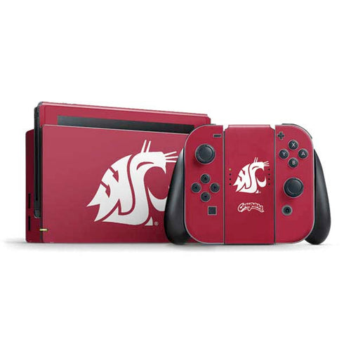 Washington State University Cougars Logo Nintendo Skins