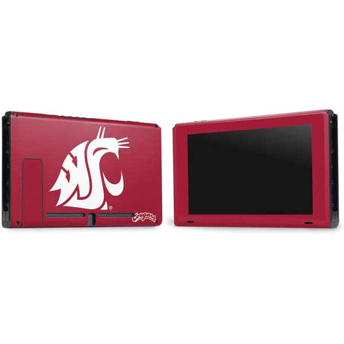 Washington State University Cougars Logo Nintendo Switch Bundle Skin