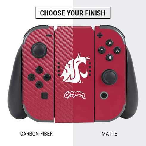 Washington State University Cougars Logo Nintendo Switch Bundle Skin
