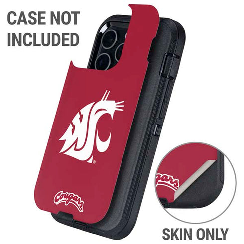 Washington State University Cougars Logo Otterbox Defender iPhone Skin